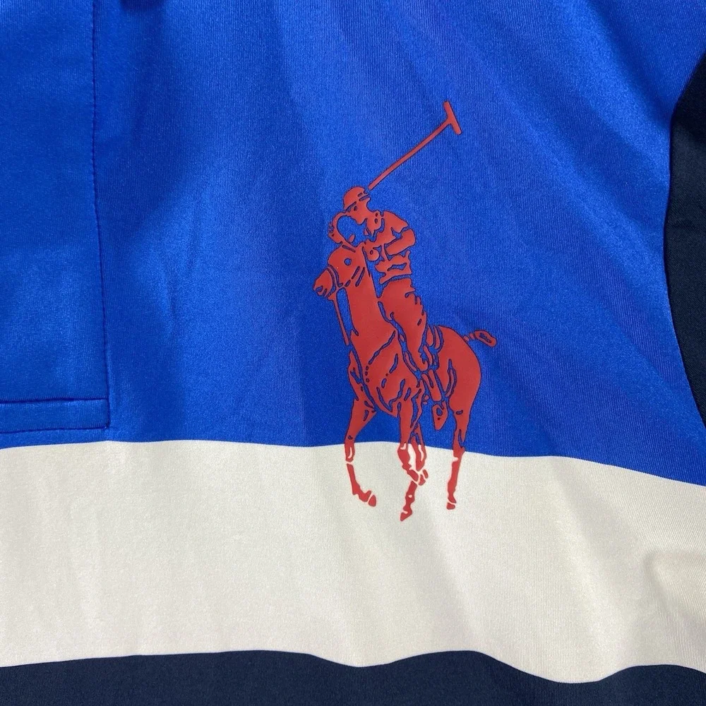 RLX Ralph Lauren Polo Shirt Mens Medium US Open 2015 Golf Performance Big Pony